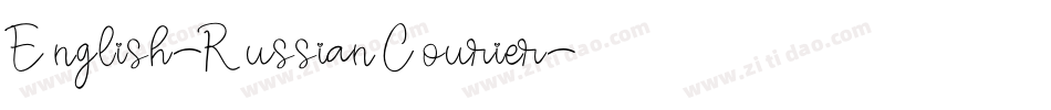 English-Russian Courier字体转换